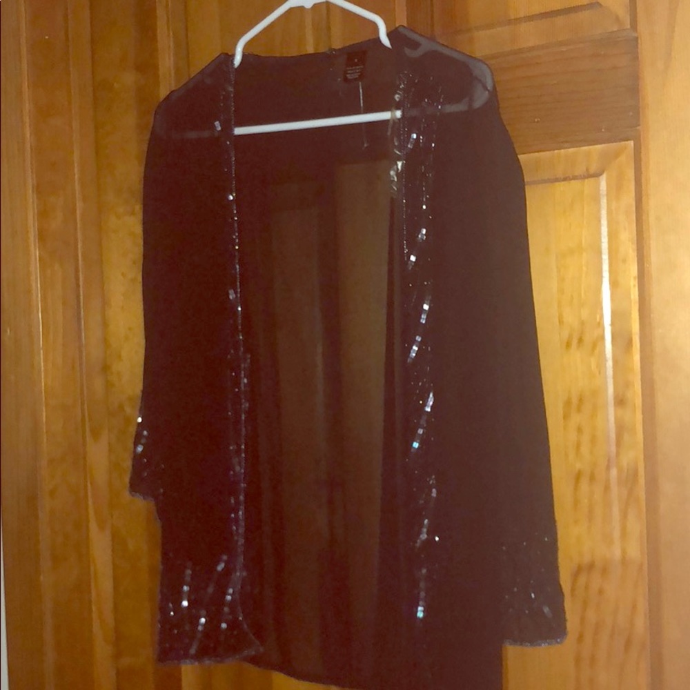 Black sheer cardigan
